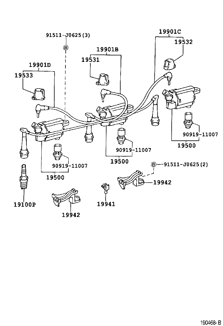 TOYOTA 90919-01225 - Sytytystulppa inparts.fi