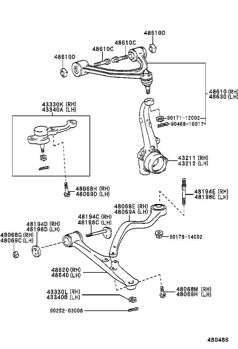 TOYOTA 48190-30040 - Puristusruuvi, pallonivel inparts.fi