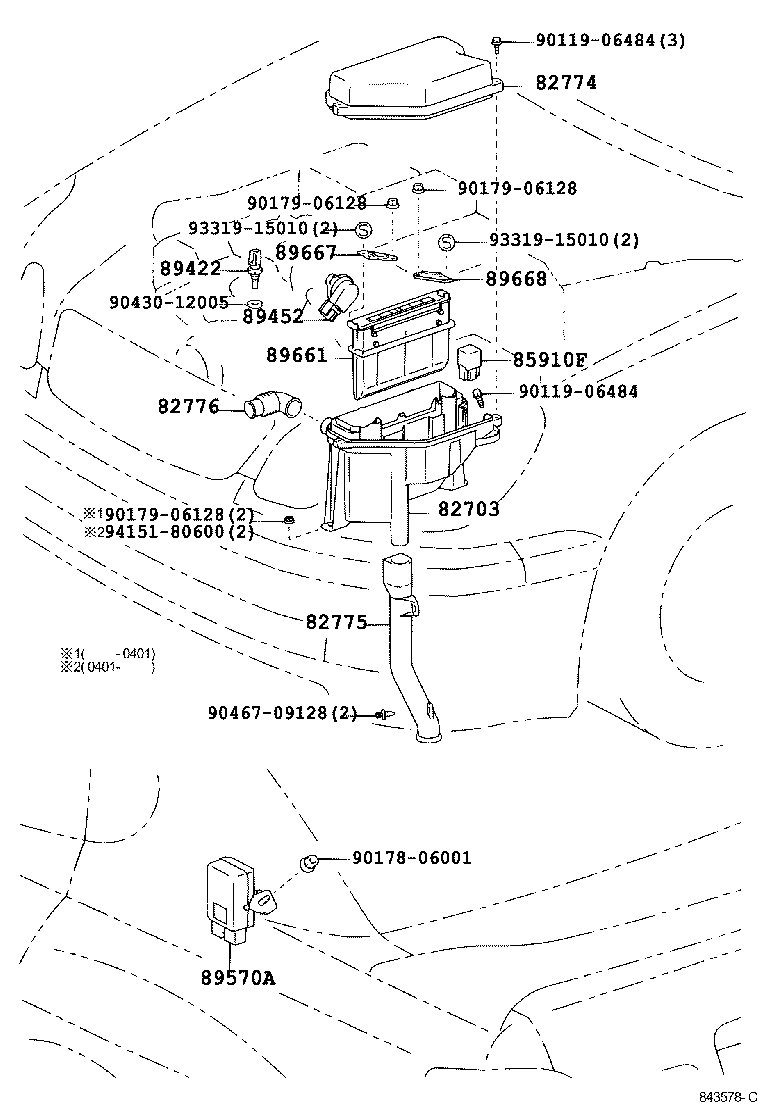 TOYOTA 89422-30030 - Tunnistin, jäähdytysnesteen lämpötila inparts.fi