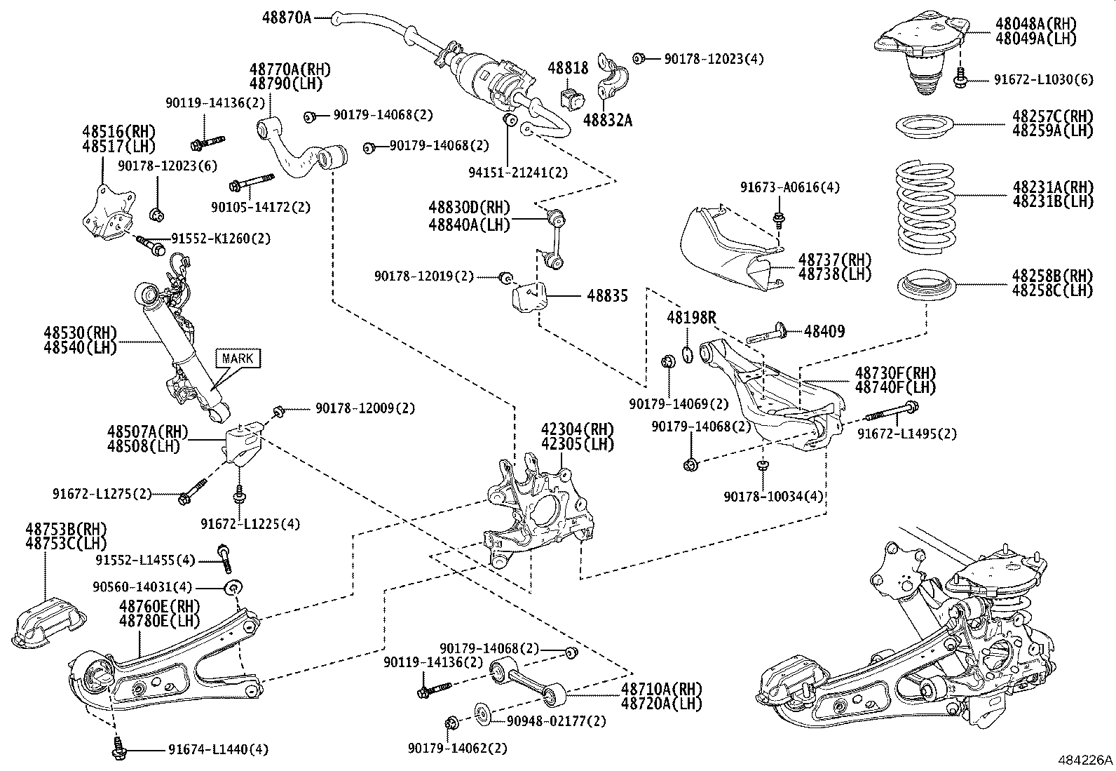 TOYOTA 48409-48030 - Kallistumansäätöruuvi inparts.fi