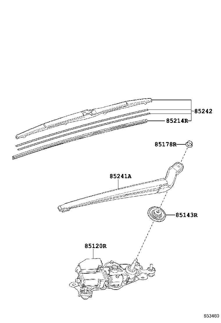 TOYOTA 85242-48070 - Pyyhkijänsulka inparts.fi