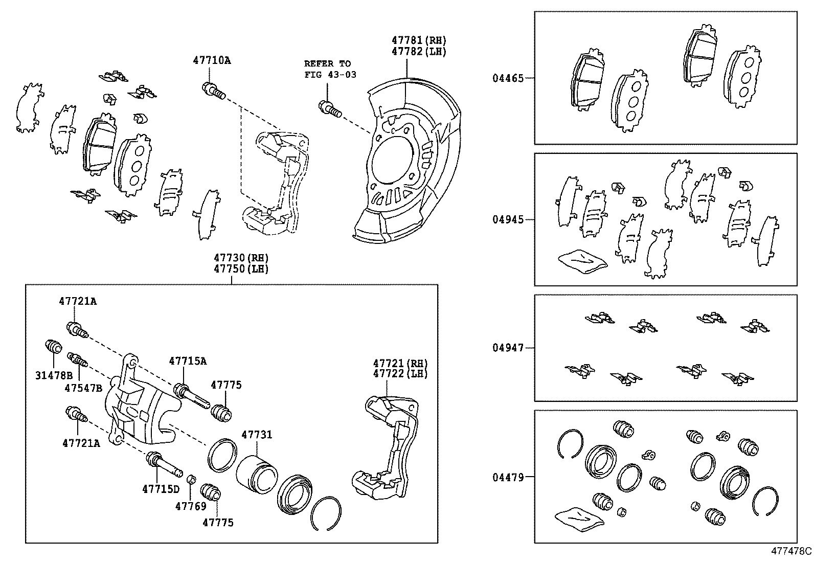 TOYOTA 04465-0W141 - Jarrupala, levyjarru inparts.fi