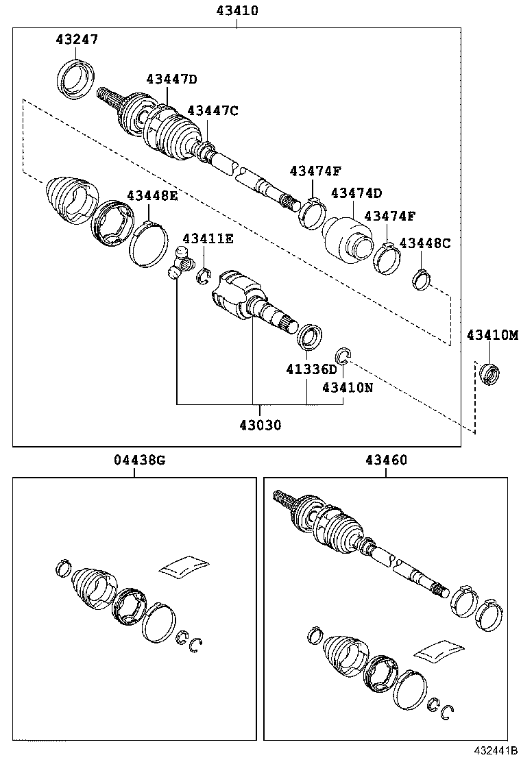 TOYOTA 4341047030 - Nivelsarja, vetoakseli inparts.fi