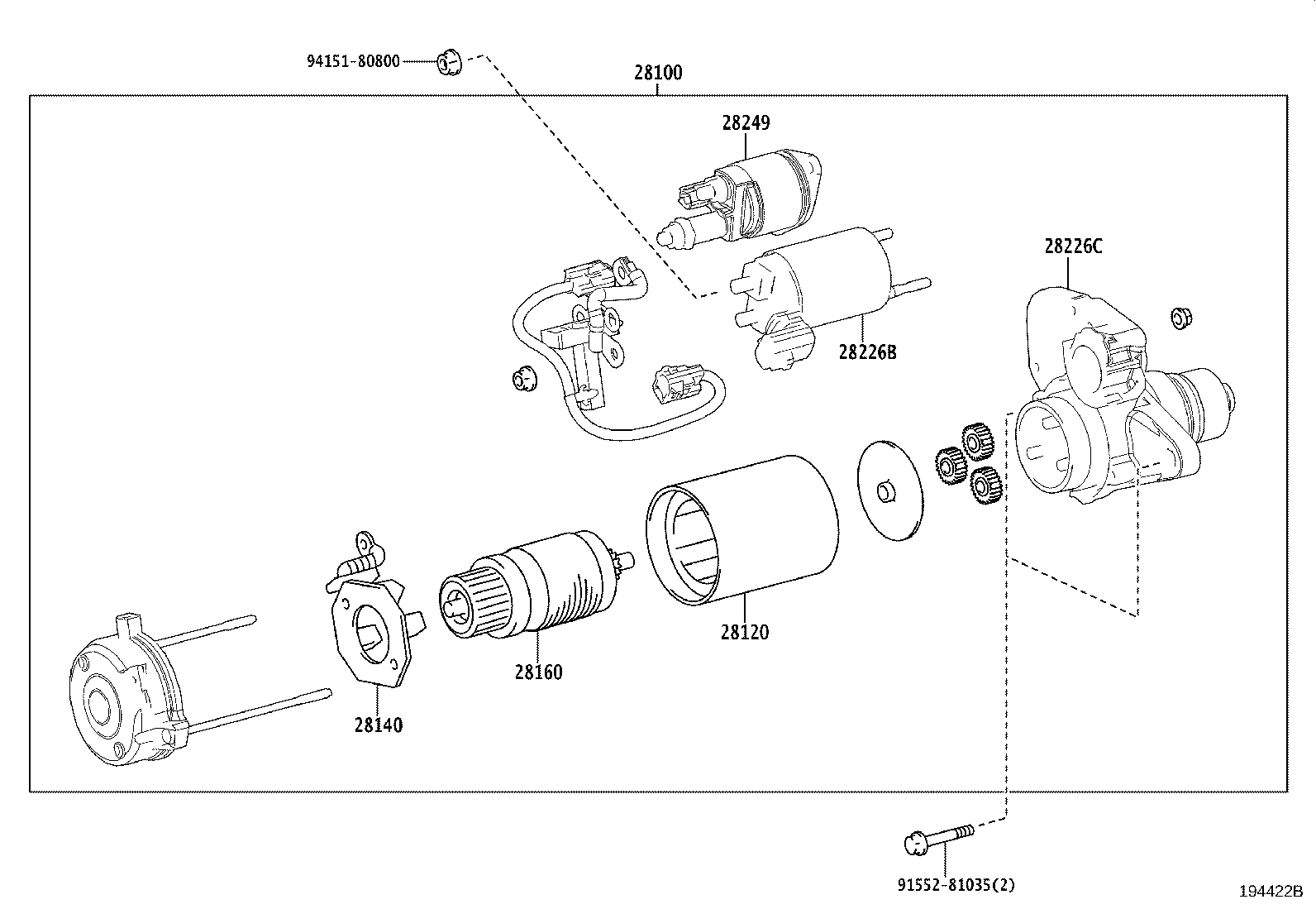 TOYOTA 28160-28040 - Ankkuri, käynnistinmoottori inparts.fi