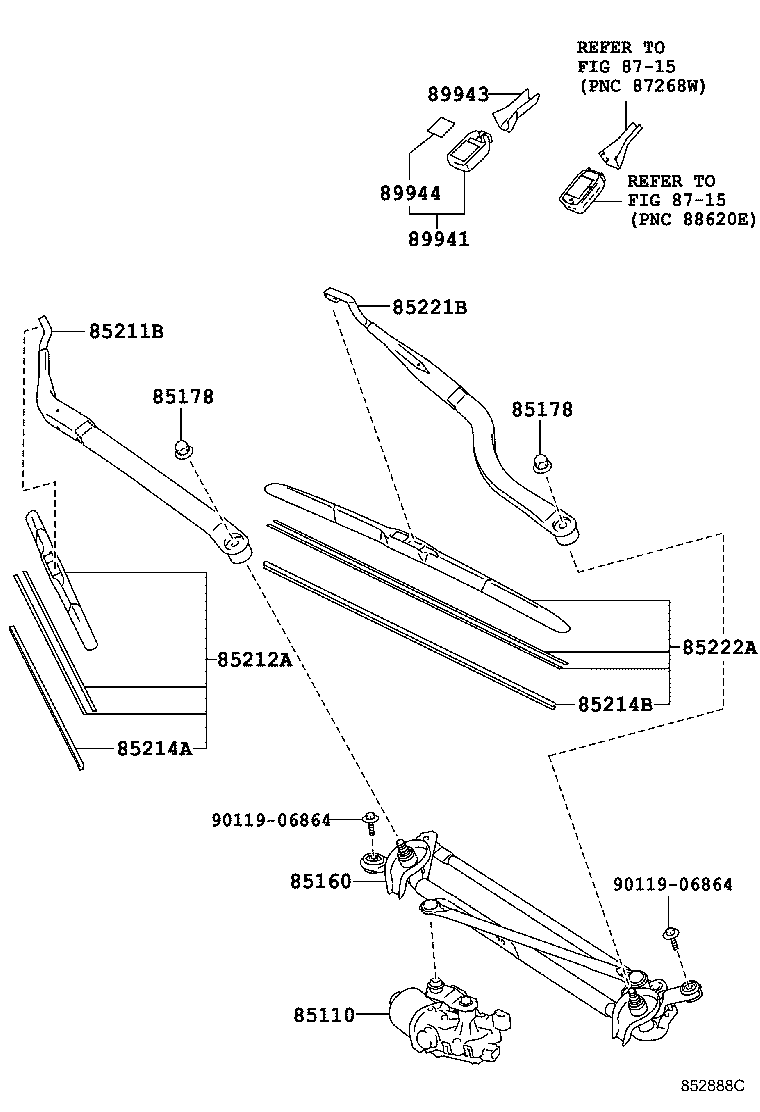 TOYOTA 85212-33270 - Pyyhkijänsulka inparts.fi