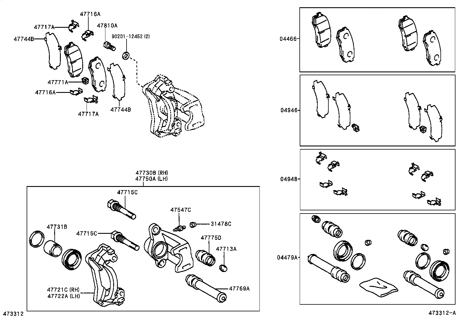 TOYOTA 04466-60090 - Jarrupala, levyjarru inparts.fi