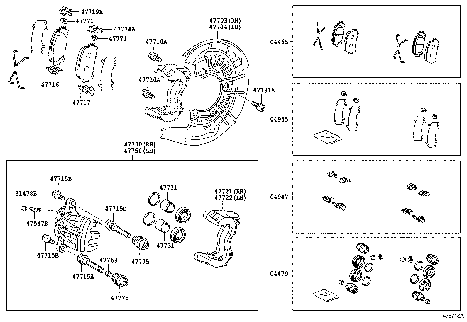 Opel 04465-48160 - Jarrupala, levyjarru inparts.fi