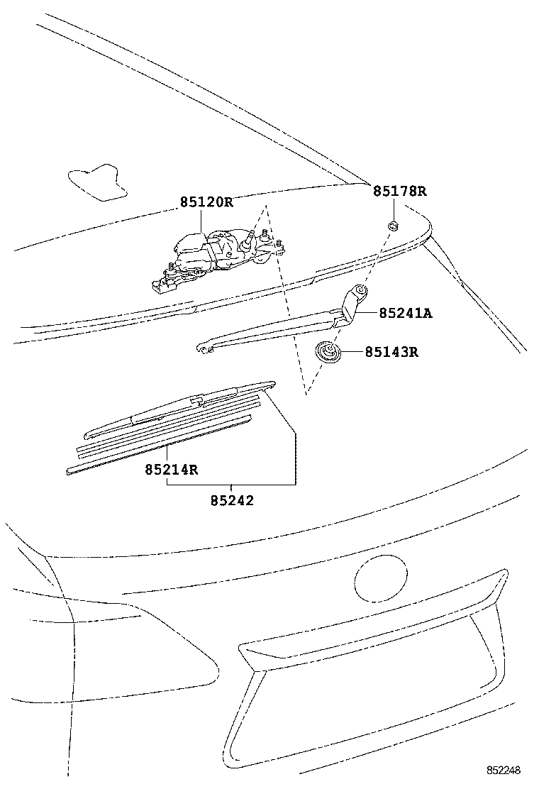 TOYOTA 85242-48040 - Pyyhkijänsulka inparts.fi