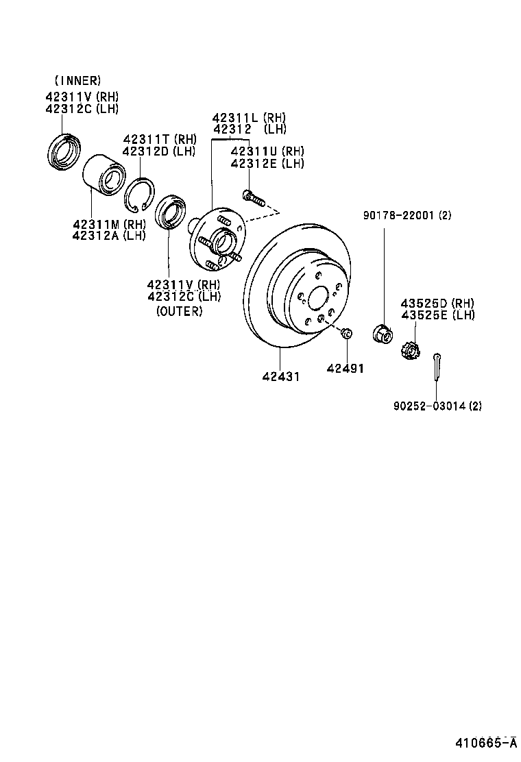 TOYOTA 90311-52005 - Pyöränlaakerisarja inparts.fi