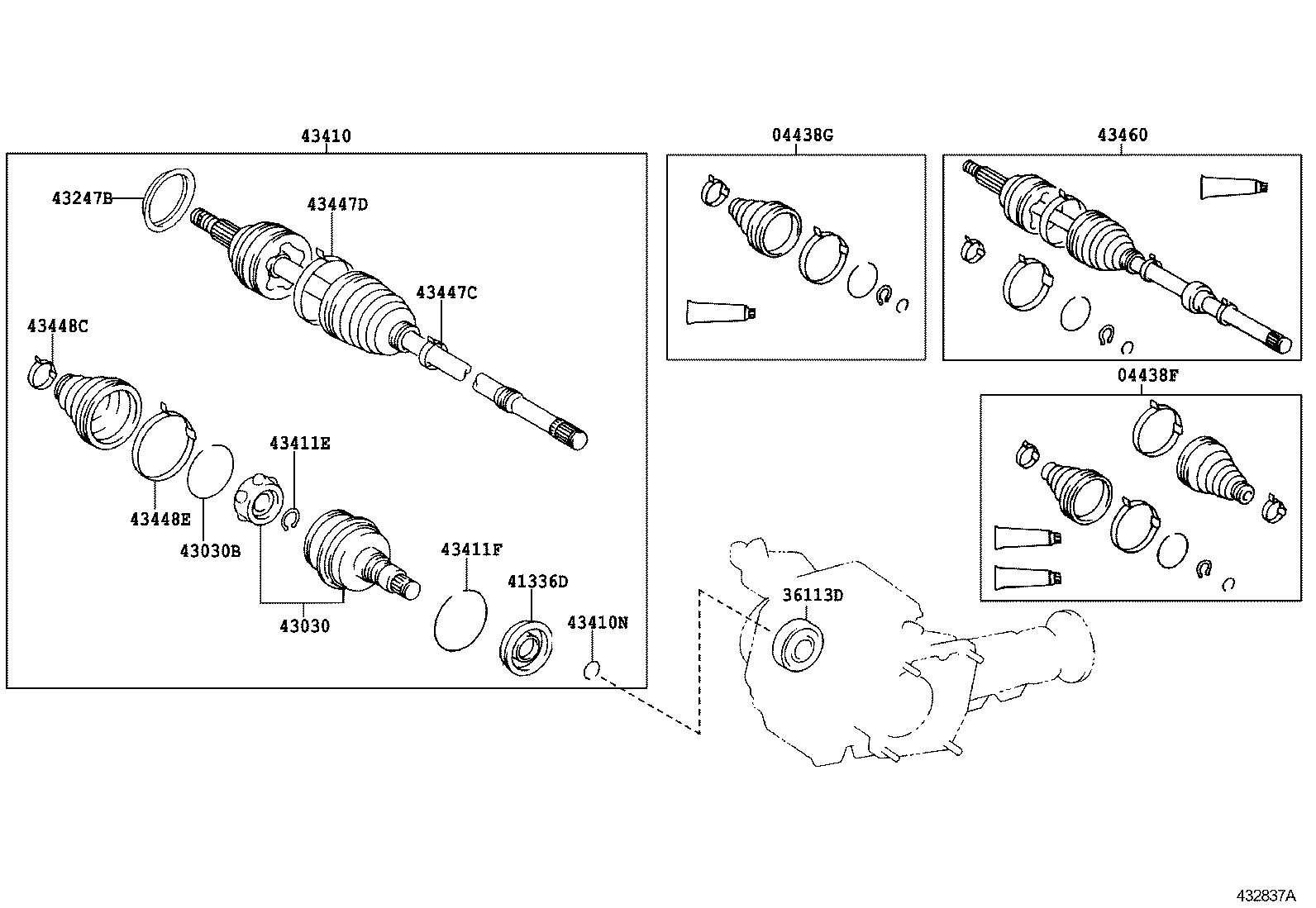 TOYOTA 43410-48010 - Nivelsarja, vetoakseli inparts.fi