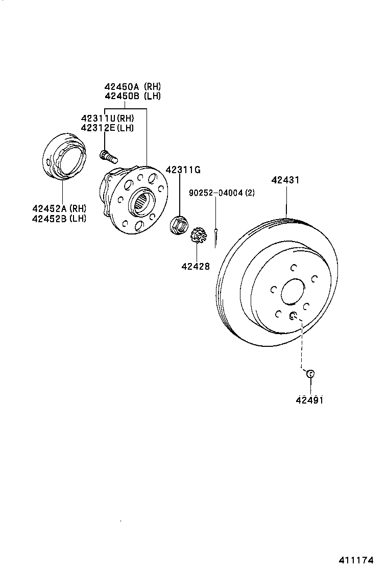 TOYOTA 9025204004 - Pyöränlaakerisarja inparts.fi