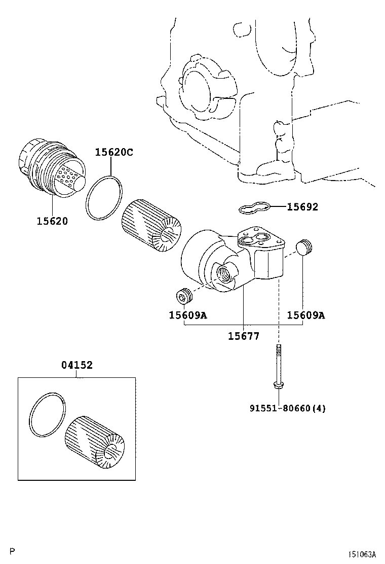 Opel 04152-31080 - Öljynsuodatin inparts.fi