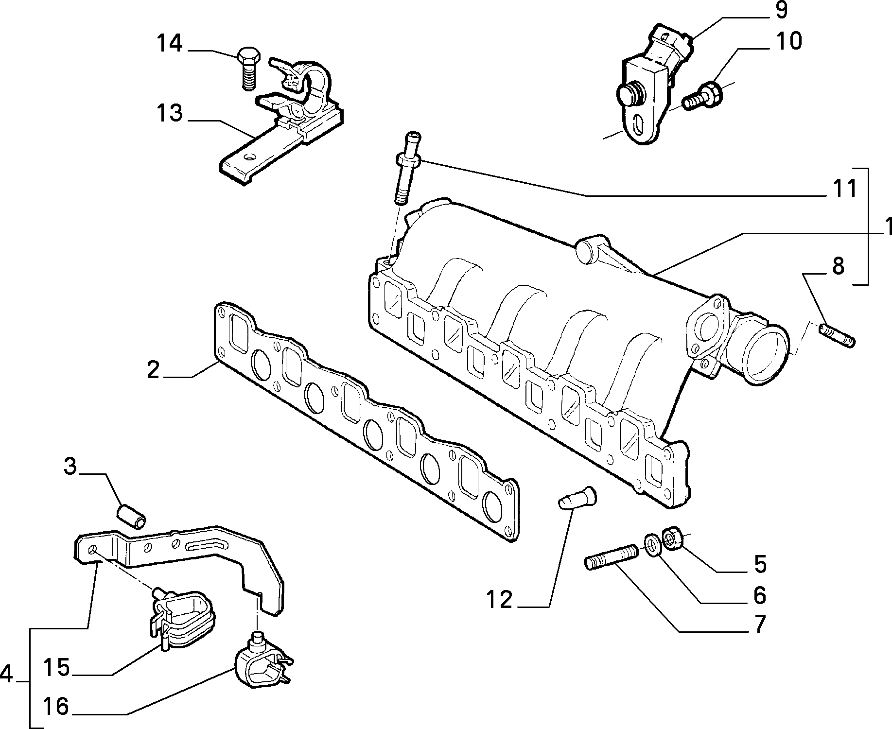 FIAT 46468682 - Tunnistin, ahtopaine inparts.fi