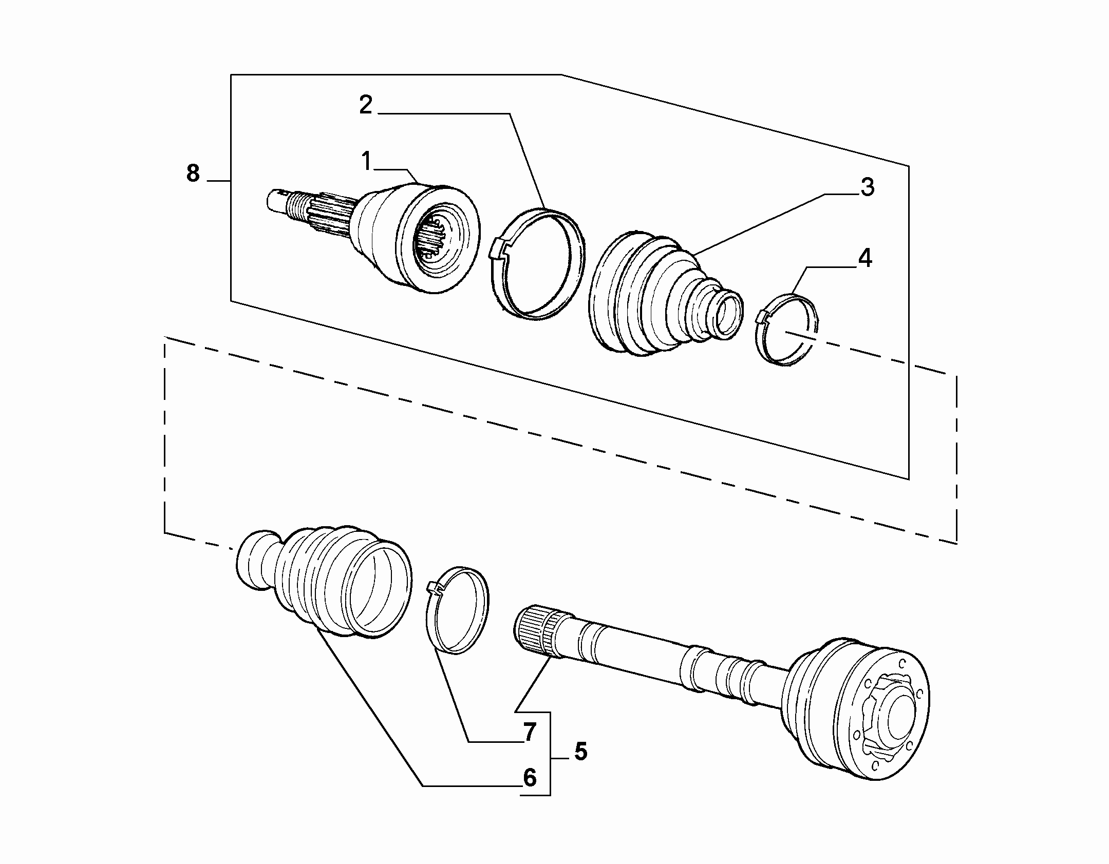 FIAT 46307462 - Paljekumi, vetoakseli inparts.fi