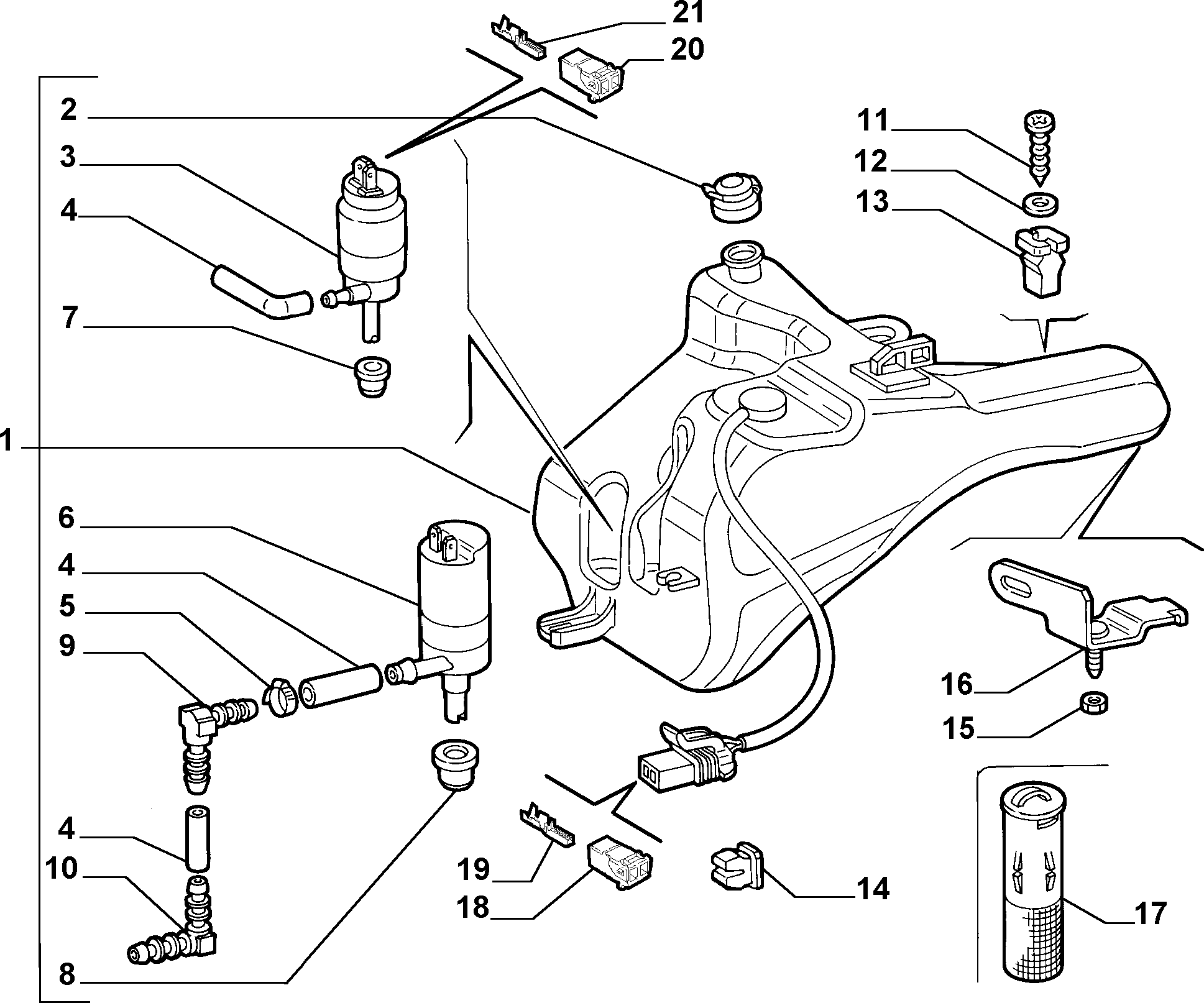 FIAT 46797755 - Pesunestepumppu, lasinpesu inparts.fi