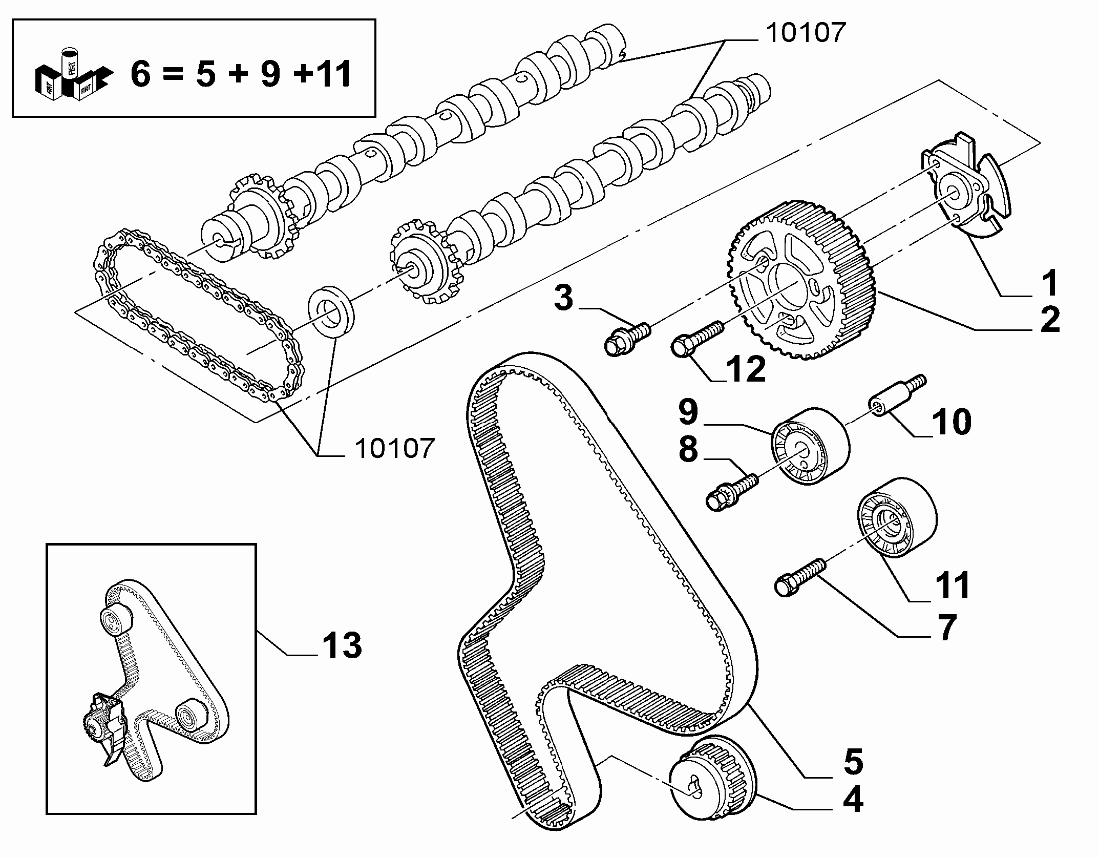 FIAT 71771597 - Vesipumppu + jakohihnasarja inparts.fi