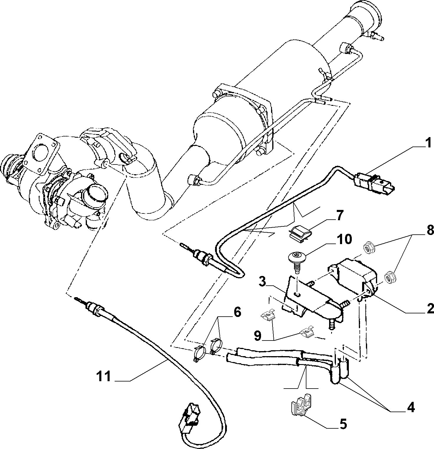 FIAT 9643015180 - Tunnistin, pakokaasulämpötila inparts.fi