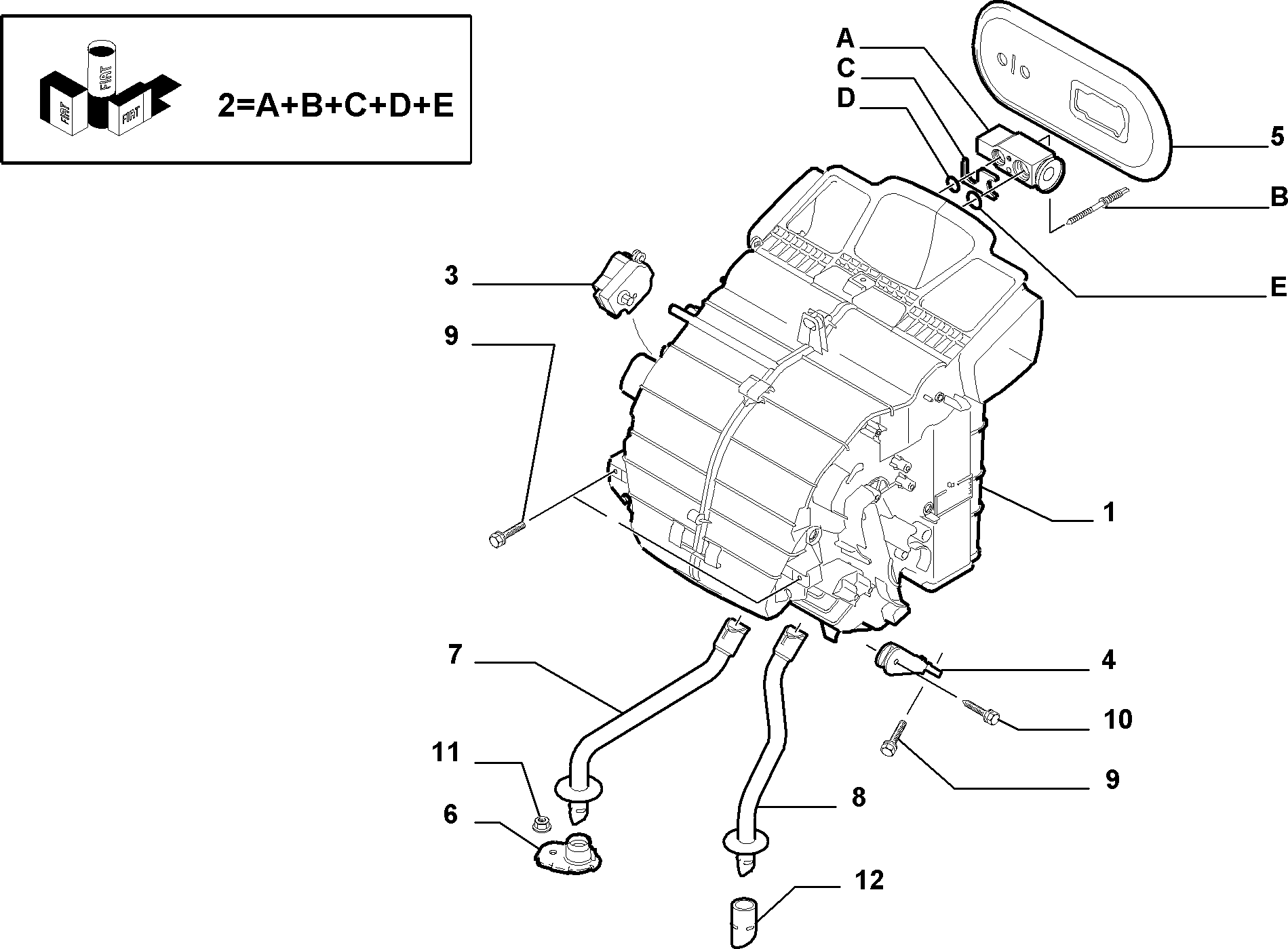 FIAT 9464420480 - Paisuntaventtiili, ilmastointilaite inparts.fi