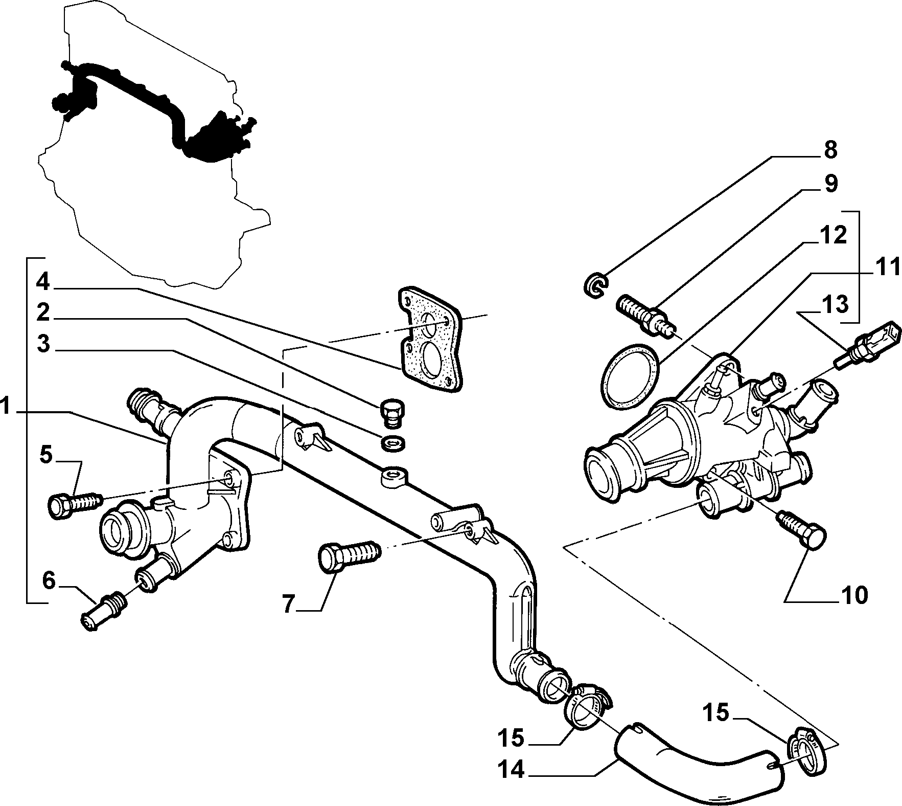 FIAT 46790294 - Termostaatti, jäähdytysneste inparts.fi