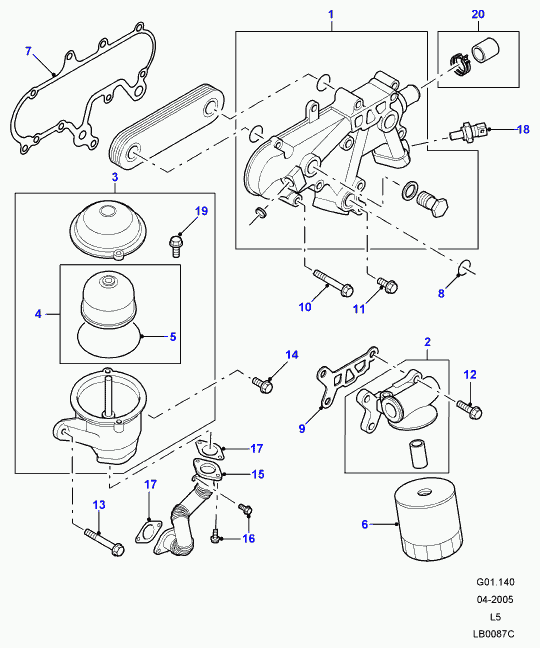 Rover LPX 100590 - Öljynsuodatin inparts.fi