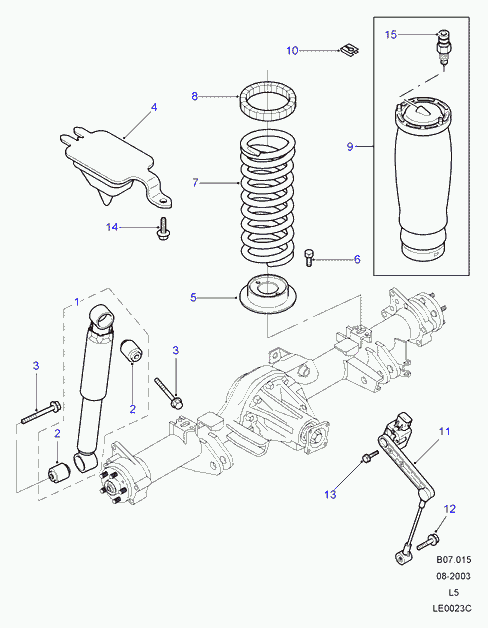 Rover RQH 100030 - Sensori, Xenonvalo (ajovalokorkeuden säätö) inparts.fi