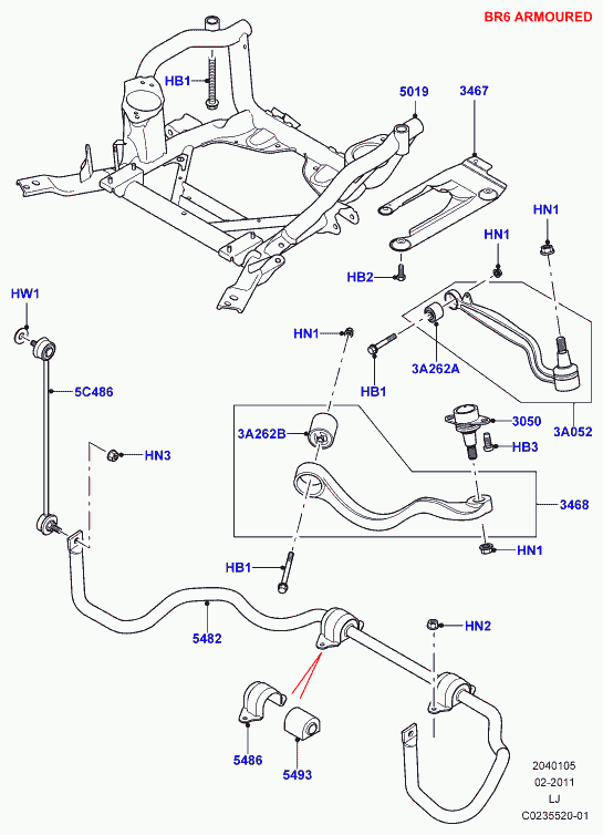 Hyundai RBX000200 - Tukivarren hela inparts.fi