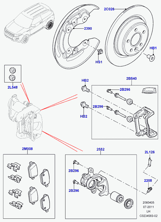 Rover LR027129 - Jarrupala, levyjarru inparts.fi