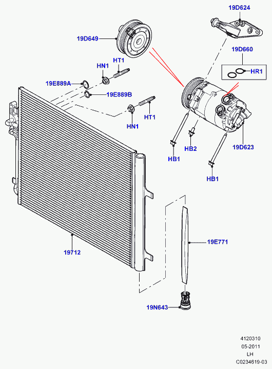 FORD LR027784 - Kompressori, ilmastointilaite inparts.fi