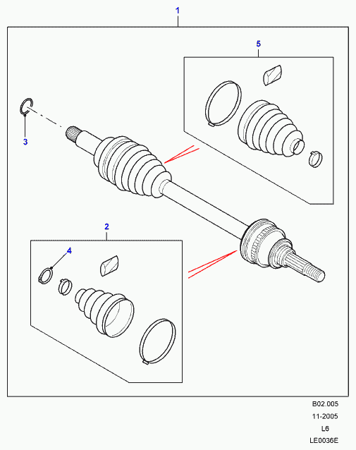 Rover TDR500210 - Paljekumi, vetoakseli inparts.fi