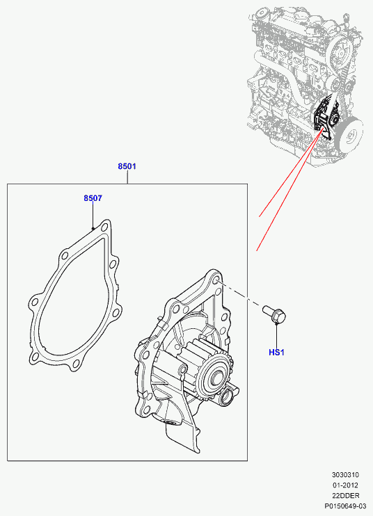 FORD LR011694 - Vesipumppu inparts.fi