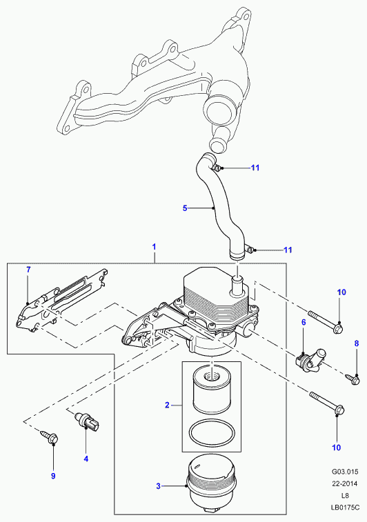 Rover LR004459 - Öljynsuodatin inparts.fi