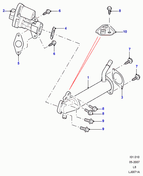 FORD LR006650 - Venttiili, pakokaasun kierrätys inparts.fi