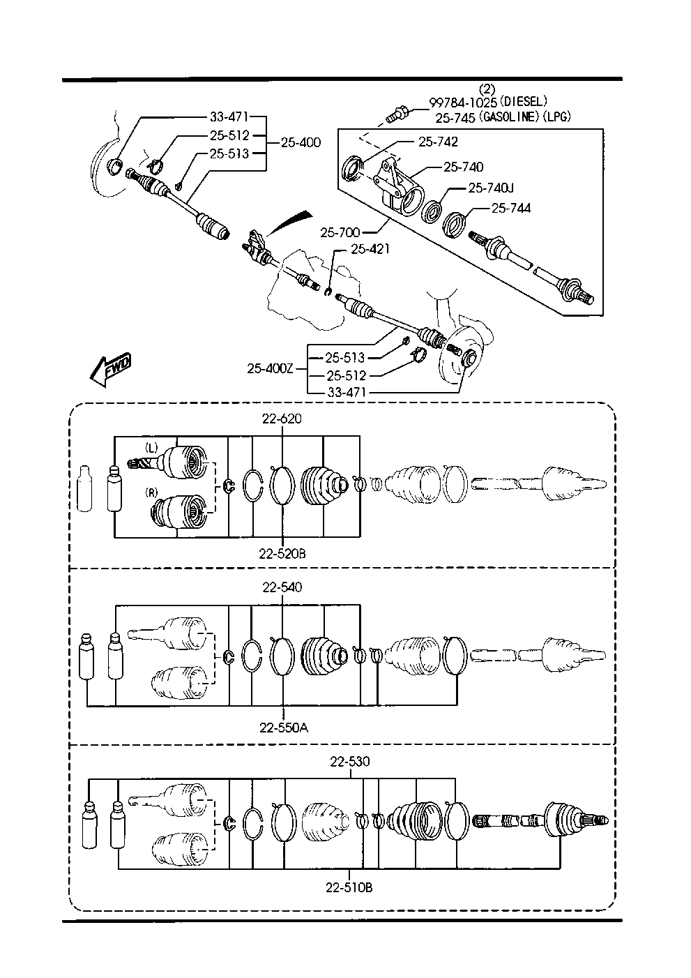 MAZDA GD19-22-510 - Nivelsarja, vetoakseli inparts.fi