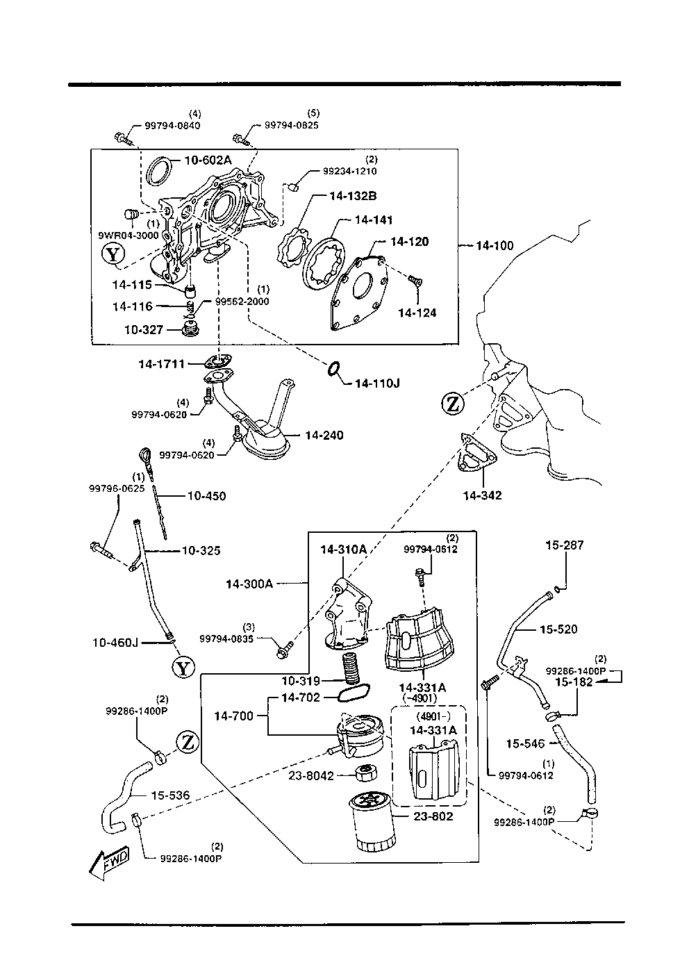 MAZDA J EY0-14302 - Öljynsuodatin inparts.fi