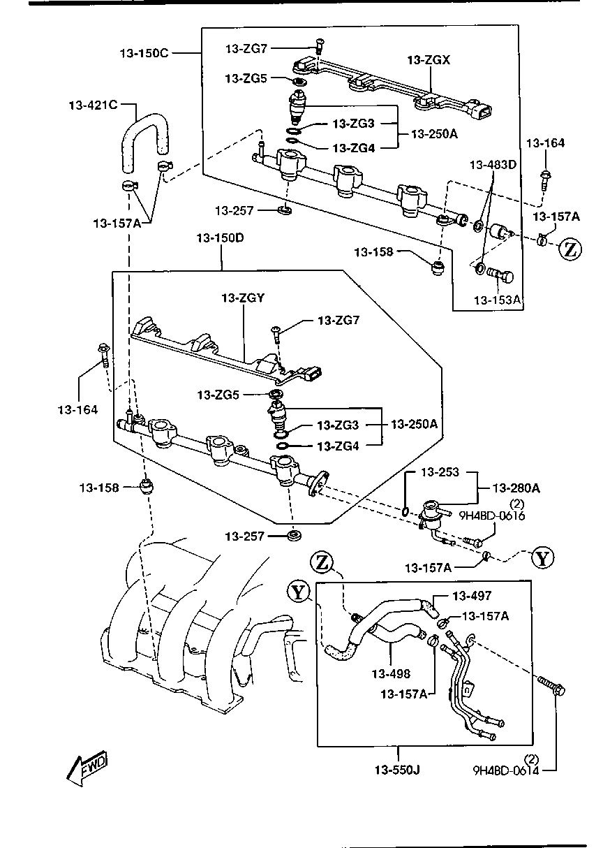 MAZDA NF01-13-ZG3 - Tiivisterengas, ruiskutusventtiili inparts.fi