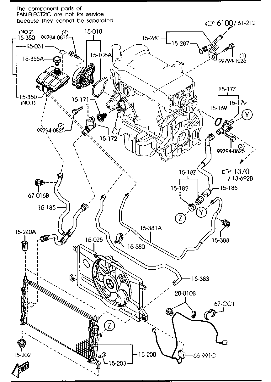 FORD Z603-15-200 - Jäähdytin,moottorin jäähdytys inparts.fi