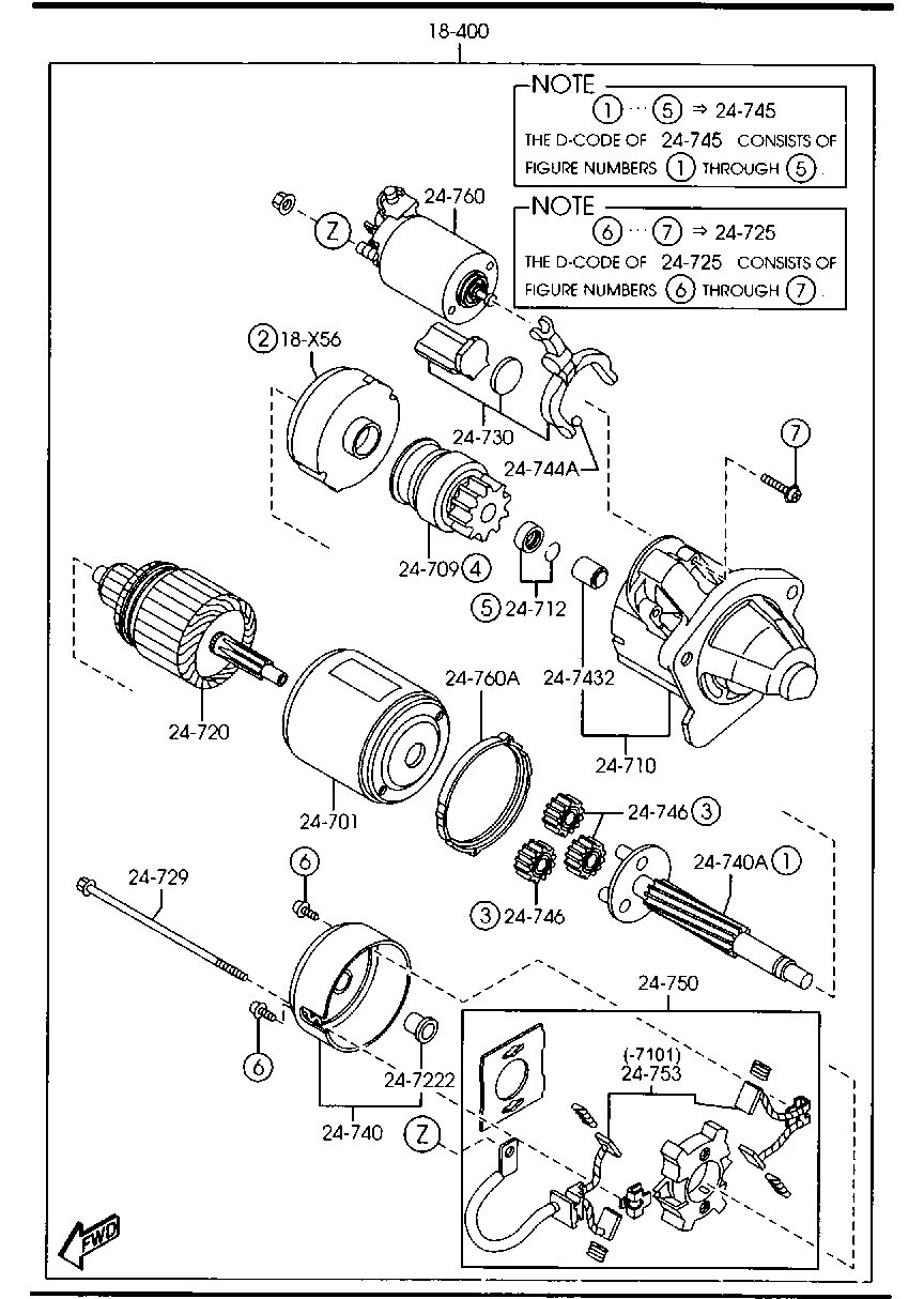 MAZDA ZJ01-18-400A - Käynnistinmoottori inparts.fi