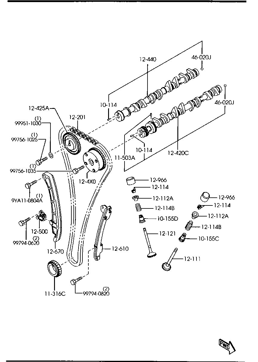 MAZDA ZJ01-11-316 - Jakoketjusarja inparts.fi