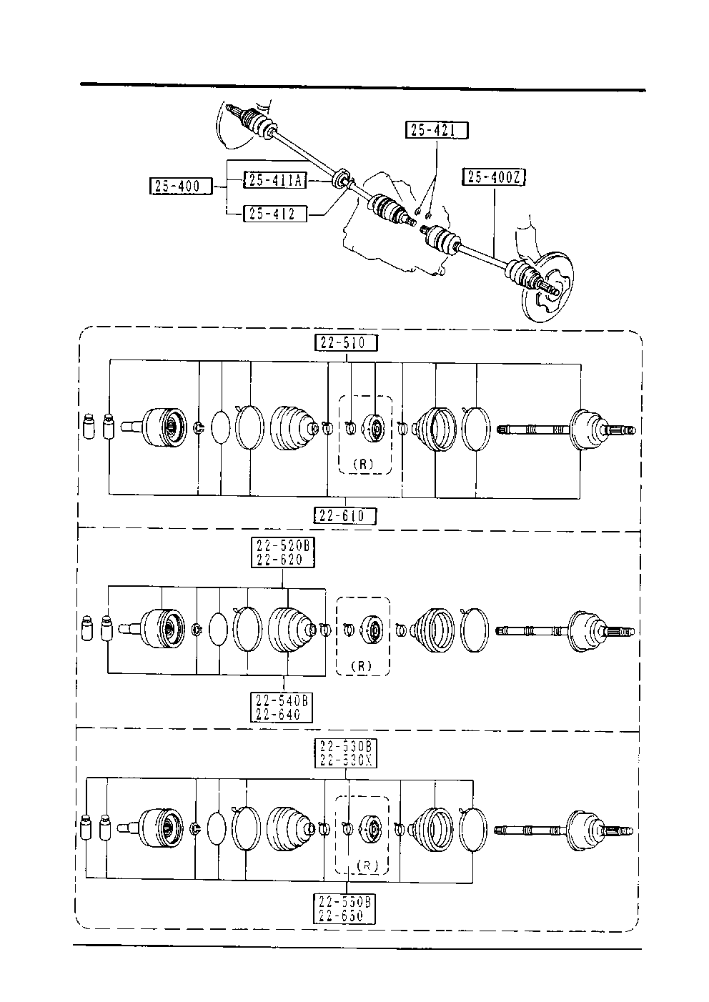 MAZDA F023-22-630 - Paljekumi, vetoakseli inparts.fi