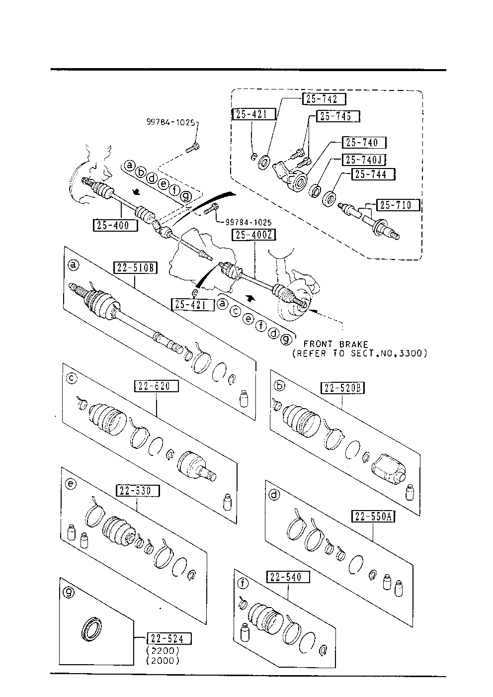 MAZDA G033-22-530 - Paljekumi, vetoakseli inparts.fi