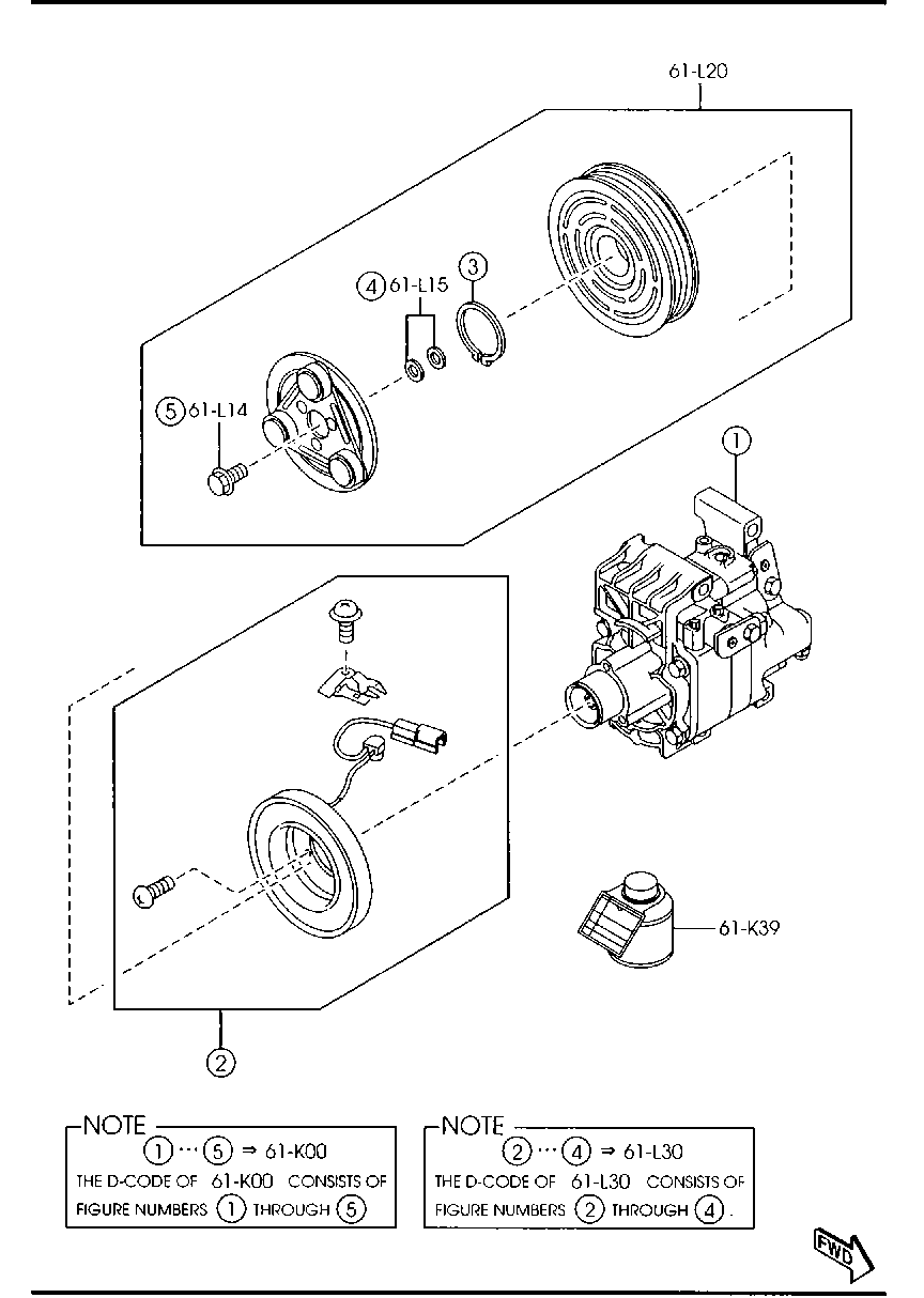 MAZDA GJ6A-61-K00C - Kompressori, ilmastointilaite inparts.fi