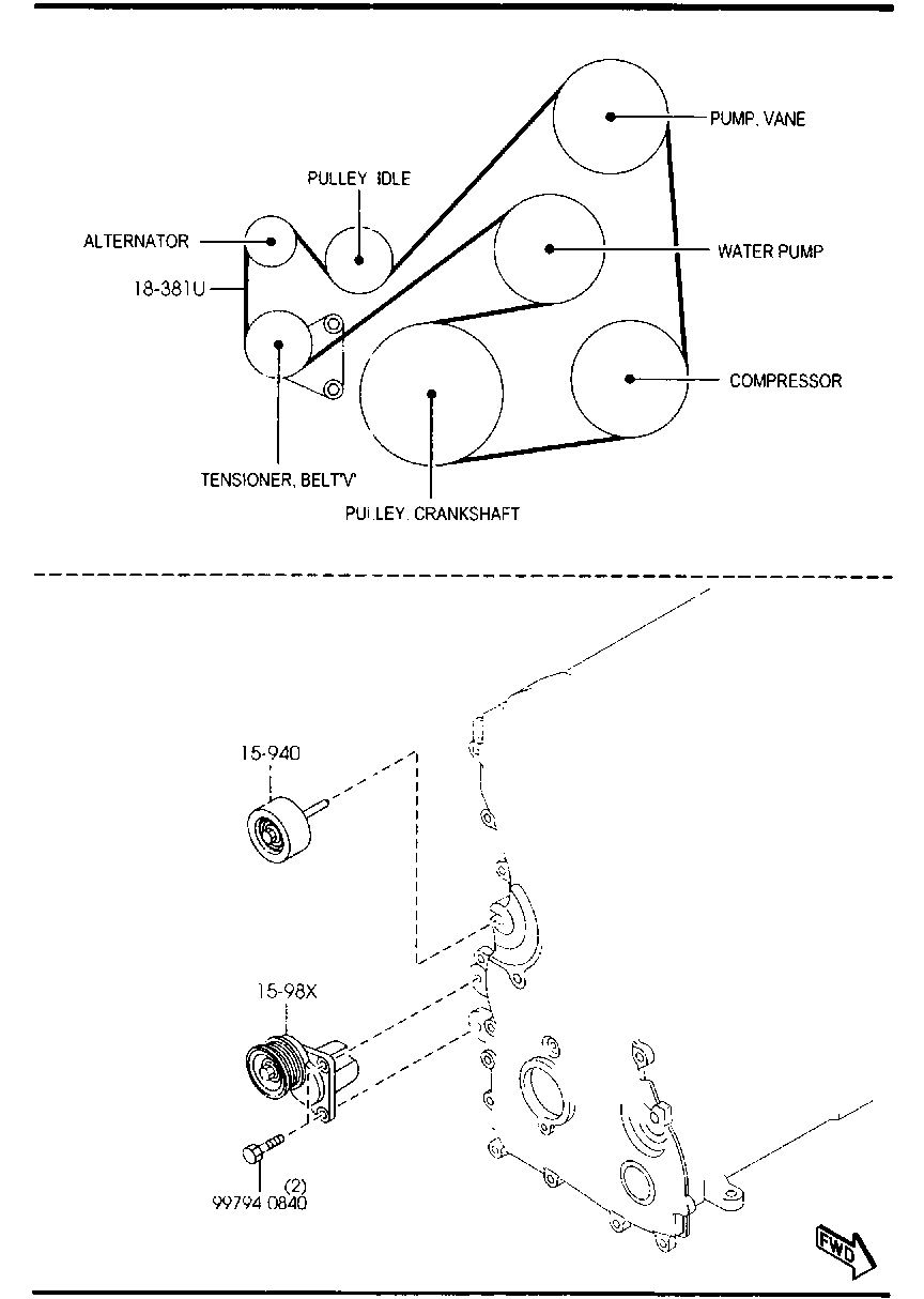 MAZDA L3K9-15-909A - Moniurahihna inparts.fi