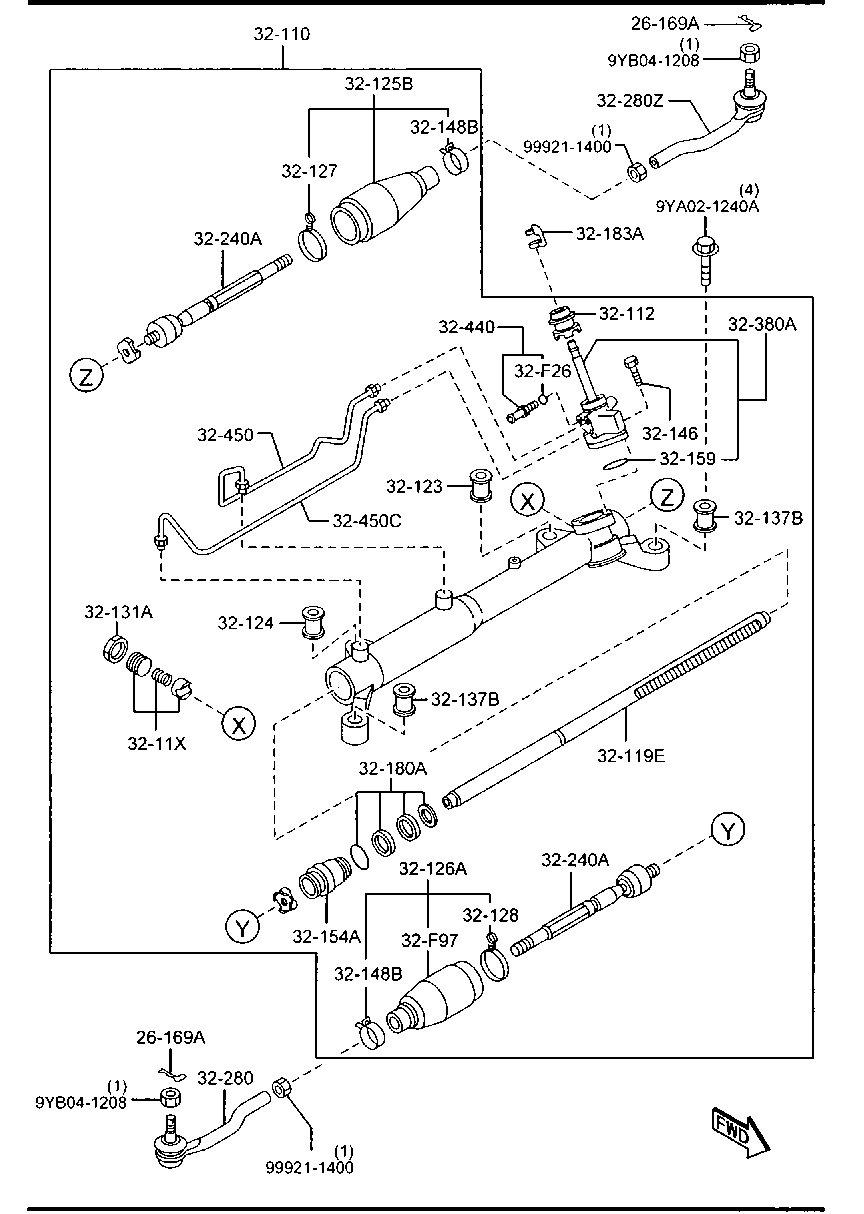 MAZDA TD11-32-280A - Raidetangon pää inparts.fi