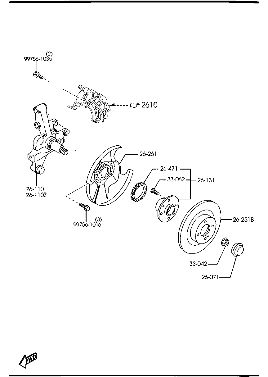 MAZDA B26Y-26-251 - Jarrulevy inparts.fi