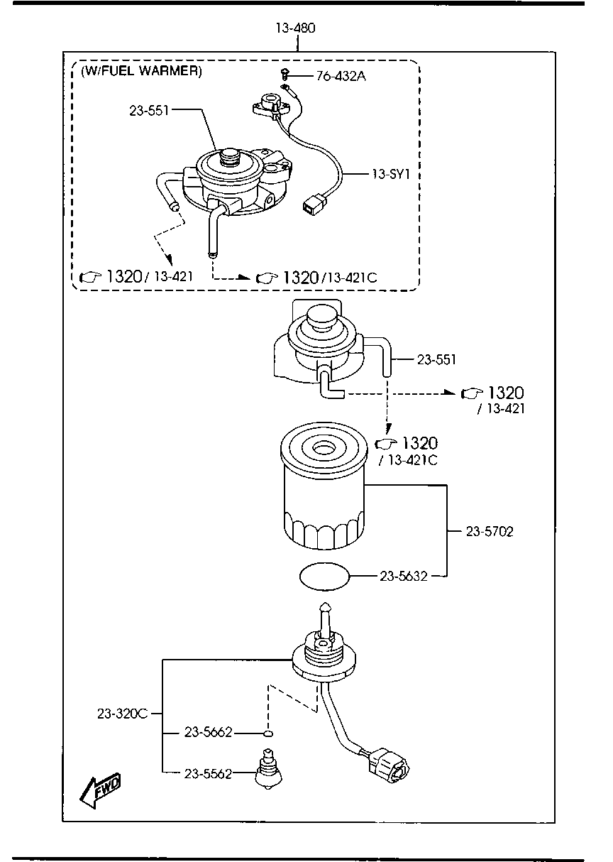 MAZDA WL81-13-ZA5 - Polttoainesuodatin inparts.fi