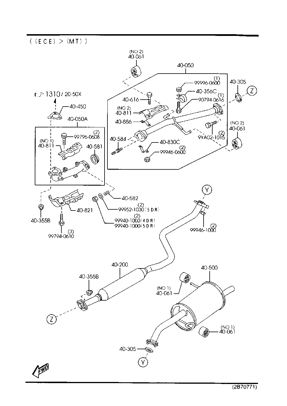 MAZDA BP48-40-581A - Tiivisterengas, pakoputki inparts.fi