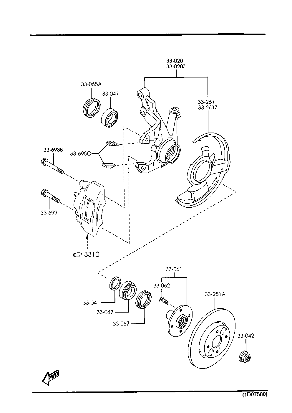 MAZDA B092-33-067 - Pyöränlaakerisarja inparts.fi