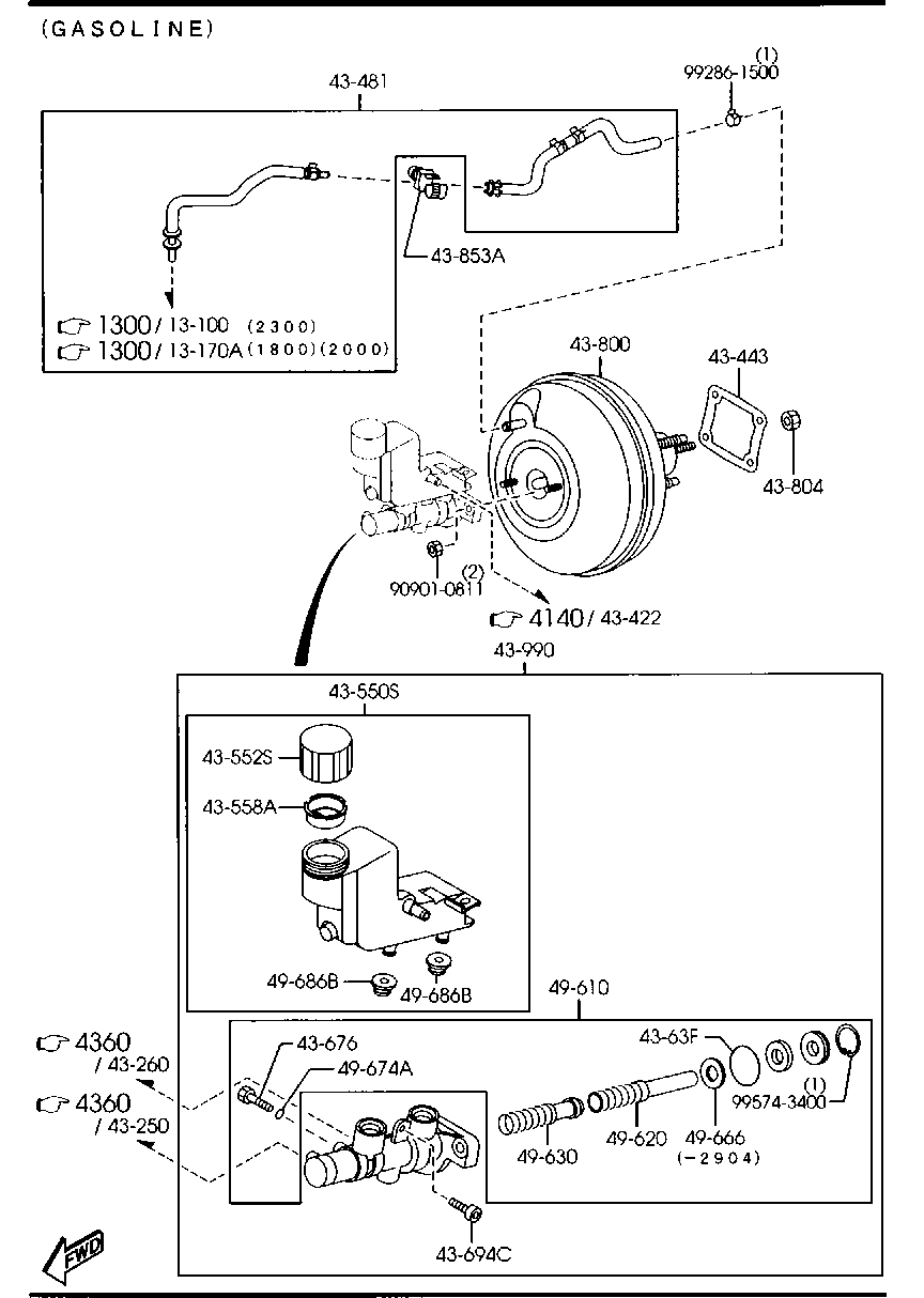 MAZDA GJ6A-43-800 - Jarrutehostin inparts.fi