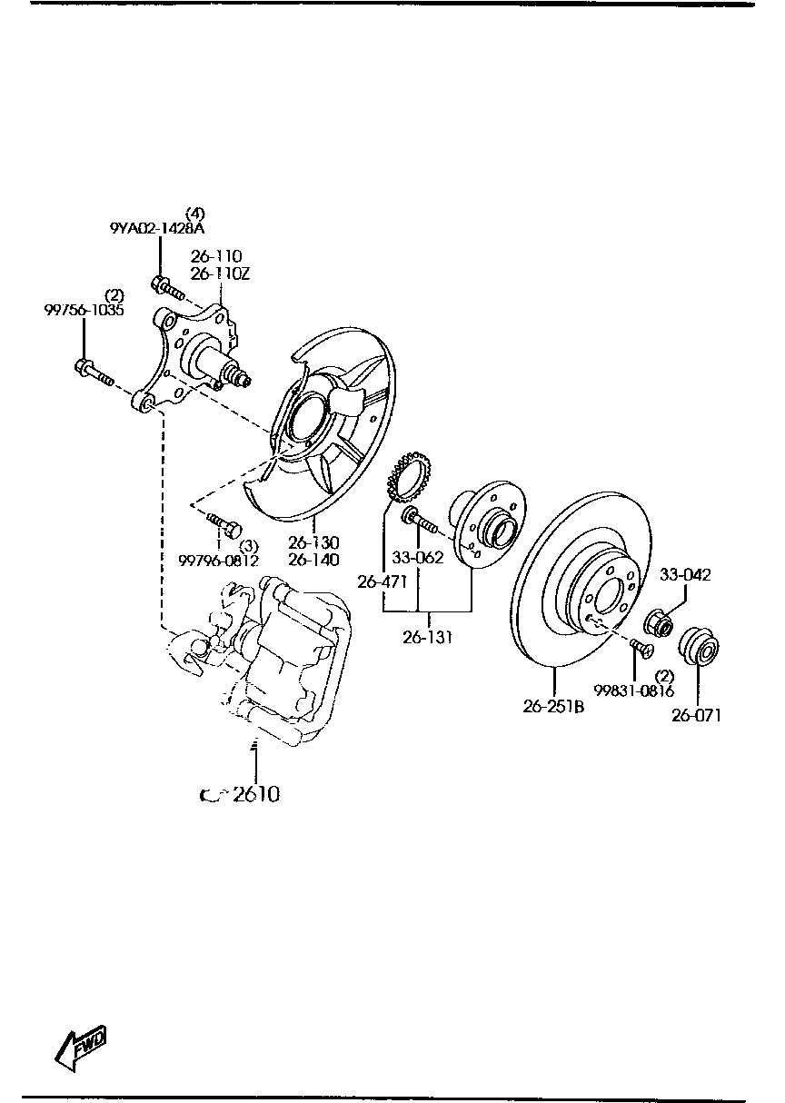 MAZDA GF3Y-26-251A - Jarrulevy inparts.fi