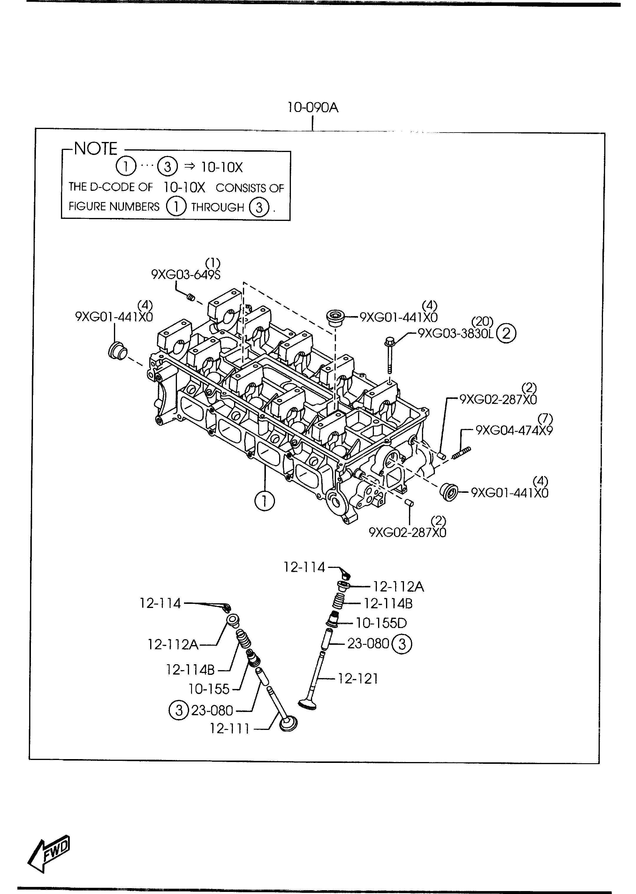 FORD LF01-10-271 - Tiiviste, sylinterikansi inparts.fi